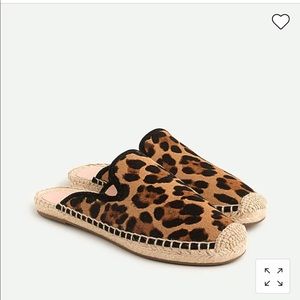 🌿⚪️⚫️J.Crew Leopard Espadrille Mule